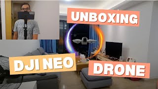 DJI Neo DRONE unboxing and first flight test [upl. by Nylkaj546]