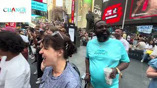 A WONDERFUL STREET SHOW AT THE TIME SQUARE IN NEW YORK CITY EPISODE ONE Watch till the end [upl. by Rebmat263]