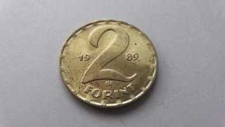 Hungary money  The 2 Forint coin from 1989 in HD [upl. by Adnicaj]