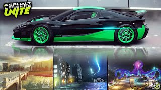 Asphalt Unite  Rimac Nevera Time Attack  3 Tracks Test Drive [upl. by Fan666]