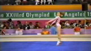 2nd T USA Pam Bileck FX  1984 Olympic Games 9800 [upl. by Stearns]