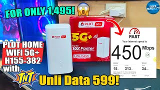 PLDT Home WiFi H155382 Quick Unboxing and Speed Test Review using TNT UNLI DATA 599 SULIT NGA BA [upl. by Mackay]