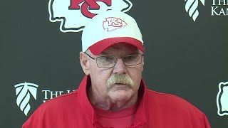 Chiefs vs Panthers Andy Reid discusses matchup in Carolina Xavier Worthy teams injuries [upl. by Lotson]