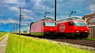 🇨🇭 Swiss Trains at Wichtrach  Schweizer Züge in Wichtrach  May 2024 [upl. by Enehpets496]