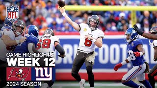 Tampa Bay Buccaneers vs New York Giants  2024 Week 12 Game Highlights [upl. by Taub]