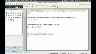 Tangent ud fra differentialligning [upl. by Brennan]