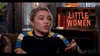 Emma Watson Timothée Chalamet Florence Pugh Little Women Interview [upl. by Meekahs912]