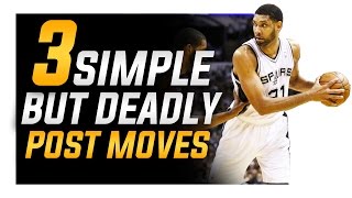 3 Simple BUT Deadly Post Moves Footwork For Centers and Power Forwards [upl. by Dez]