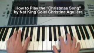 The Christmas Song Piano Tutorial Nat King Cole  Christina Aguilera [upl. by Eicart]