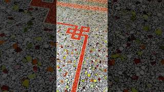 amazing😍🤩 terrazzo floor designshorts shortsvideo constructionwork [upl. by Gereron]