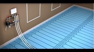 ProWarm Water Underfloor Heating Installation  Levelling Compound To Solid Floor Panel [upl. by Skantze]