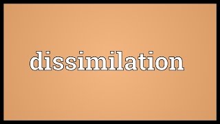 Dissimilation Meaning [upl. by Teodoro]