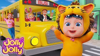 Wheels on the bus  Go Home  More  Jolly Jolly  Learn and Play  Nursery Rhymes [upl. by Susanetta]