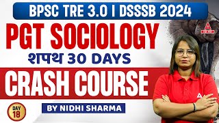 BPSCDSSSB PGT Sociology Crash Course 18  Sociology By Nidhi Sharma [upl. by Hanan]