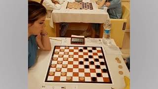 Motrichko  Bintsarovska European Draughts Championship 2024 [upl. by Ednalrym]