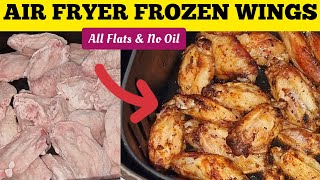 AIR FRYER FROZEN CHICKEN WINGS RECIPE  With Absolutely ZERO OIL How to Thaw Chicken In Air fryer [upl. by Atiuqram]