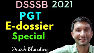 DSSSB PGT Result amp Edossier Special Documents List OBCNCLNCTE  umeshbhardwaj [upl. by Darryn]