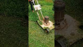 Grass cutting machinegardeninggrasscuttingcleaningpeaceofnatureshorts [upl. by Arymahs]