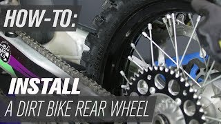 How To Install a Dirt Bike Rear Wheel [upl. by Irneh]