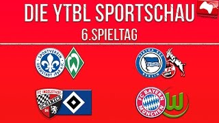 YTBUNDESLIGA SPORTSCHAU I Dienstagsspiele I 6 Spieltag [upl. by Aisinoid]