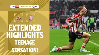 TEENAGE SENSATION  Sunderland v Stoke City extended highlights [upl. by Attena]