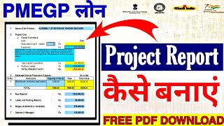 PMEGP Loan Project Report PDF Download 2024  PMEGP Project Report Kaise Banaye [upl. by Eelytsirk]