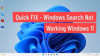 Quick FIX  Windows Search Not Working Windows 11 [upl. by Peugia]