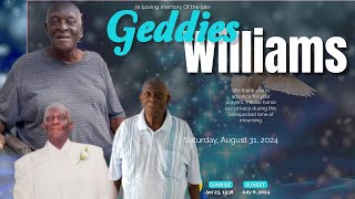 Funeral service for the late Geddies Williams [upl. by Bandler994]