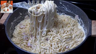 ESPAGUETI BLANCO CREMOSO y FÁCIL DE COCINAR  Rico para la COMIDA  Recetas en Casayfamiliatv [upl. by Irmo]