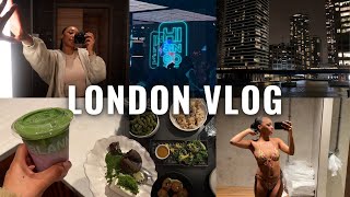 WEEKEND IN LONDON VLOG  girls trip Hijingo new blank street canary wharf spring try on haul [upl. by Niram]