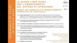 Le nuove linee guida per lorientamento nel sistema distruzione  26 aprile 2023 alle 1430 [upl. by Atinit219]