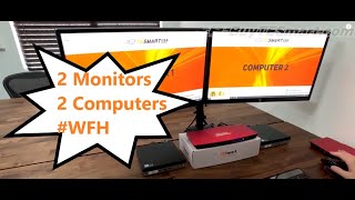 2 Computers Shared with Dual Monitor [upl. by Haroldson440]