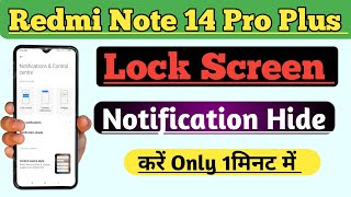 How to Hide Lock Device Notification In Redmi Note 14 Pro Plus 5G  Notification Chhupaye Kaise [upl. by Deonne]