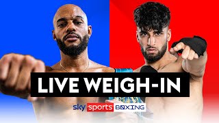 LIVE WEIGHIN  Franck Petitjean vs Adam Azim  Wolverhampton Fight Night [upl. by Namaj298]