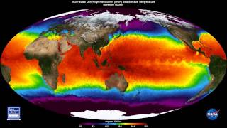 The MultiScale UltraHigh Resolution MUR Sea Surface Temperature SST Data Set Animation [upl. by Leorsiy]