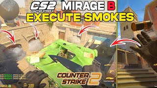 CS2 Mirage B Execute SMOKES  FAST amp EASY [upl. by Derrej]