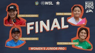 Womens Pro Junior Final  Nias Pro 2024  Asian Surf Co [upl. by Cirdla]