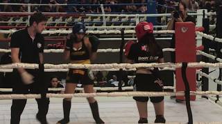 1º Campeonato Paulista de Kickboxing KIC  Tainara Alves x Thais Giovanna  K1 Rules [upl. by Cirdor]