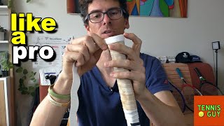 How To Change Overgrip on Tennis Racket Like a Pro  Tennis Guy [upl. by Dempstor]