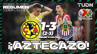 Resumen y goles  América 2133 Chivas  CL2023  Semis  TUDN [upl. by Anomahs]