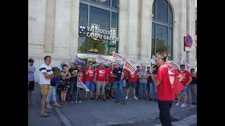 CCOO y trabajadores de Renfe se concentran en Valladolid [upl. by Naujud915]