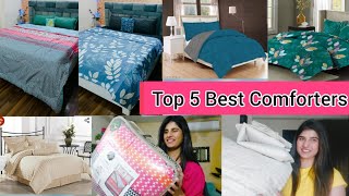 All Season Reversible Microfiber Comforters Haul  AmazonAjio amp Meesho  Best Comforters [upl. by Aramahs]