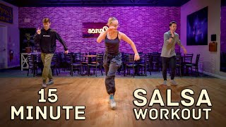 Easy to Follow 15 Minute Salsa Dance Workout [upl. by Winni]