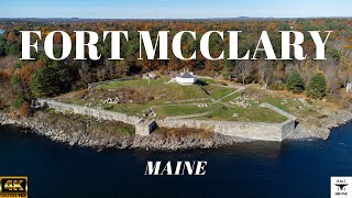 Fort McClary State Historic Site 4K Drone Footage  Kittery Maine  Fall 2022 [upl. by Sivrad]