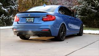 BMW 228i N20 Catless Downpipe Resonator Delete M235i M Performance Exhaust [upl. by Hsepid]