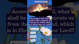 BIBLE QUIZ ON APOSTLE PAUL paul jesus quiz jesusquiz latestbiblequiz thebiblequizchannel [upl. by Annibo824]