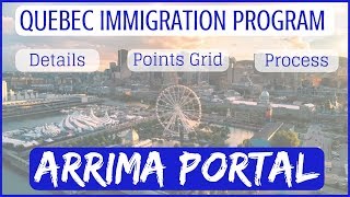 QUEBEC Immigration Program  Arrima Portal [upl. by Berri]