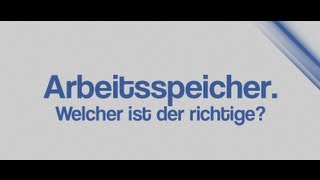 Arbeitsspeicher  Welcher ist der richtige [upl. by Sidnala474]