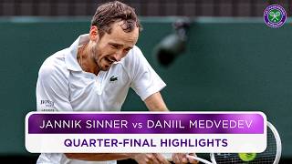 Medvedev wins marathon  Daniil Medvedev vs Jannik Sinner  Highlights  Wimbledon 2024 [upl. by Sutphin648]