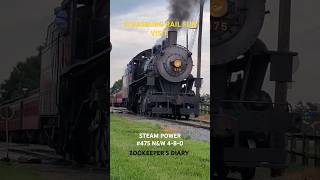 Beautiful STEAM ENGINE End of Run Passenger Railroad Train Ride STRASBURG RAILROAD excursion NampW 475 [upl. by Anelat]